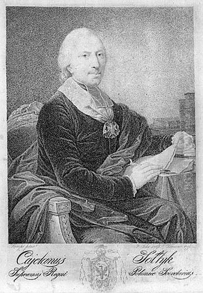 Kajetan Soltyk - Sekretarz Wielki Koronny (wg J. Ch. Lampiego) Oil Painting by Fryderyk John
