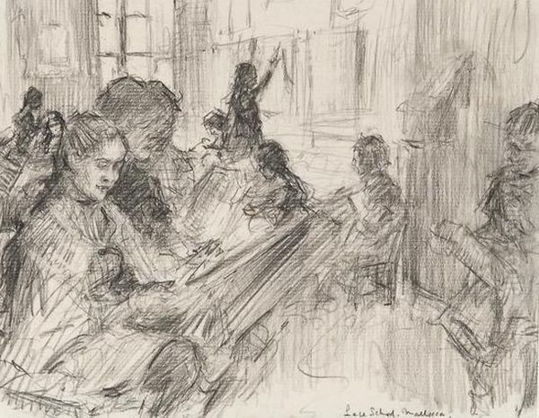 Gypsies On The Road Oil Painting by Ernest Borough Johnson