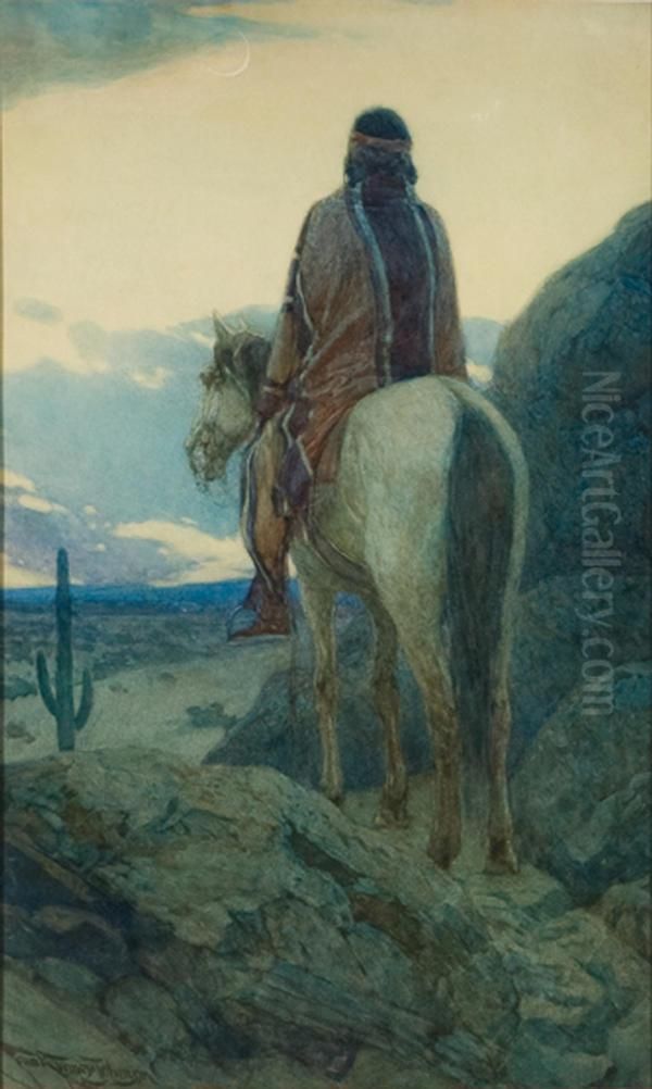 Arizona Twilight Oil Painting by Frank Johnson