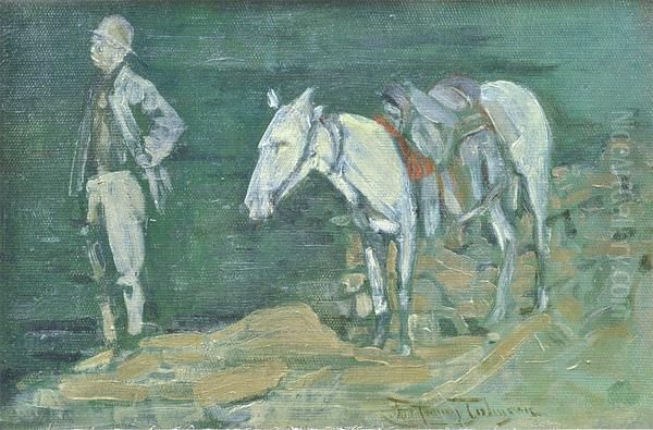 ''moonlight In The Canyon, Study No. 3,'' Oil Painting by Frank Johnson