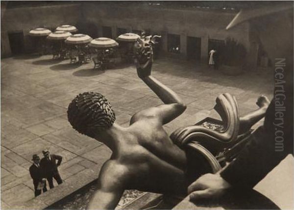 Rockefeller Plaza Oil Painting by Harry John Johnson