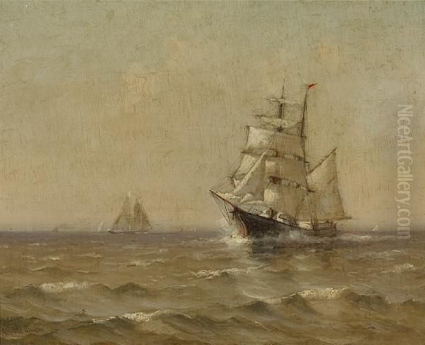 Brig Bound In Oil Painting by Johnson, Marshall