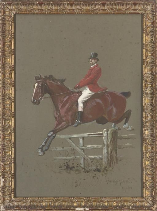 Over The Fence! Oil Painting by Adrian Jones