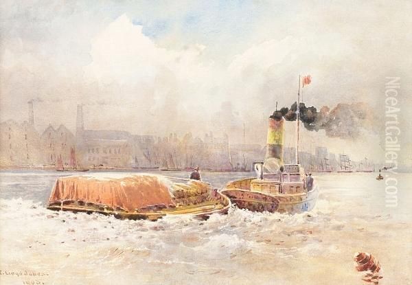 On The Thames At Greenwich Oil Painting by Ernest Lloyd Jones