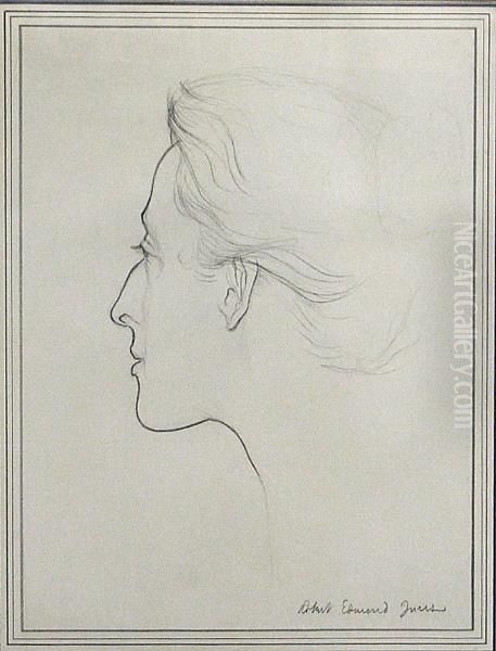 Portrait Of A Woman Oil Painting by Robert Edmond Jones