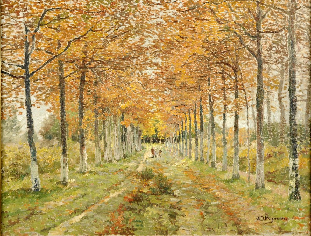 Dreve Arboree Oil Painting by Adrien Josef Heymans