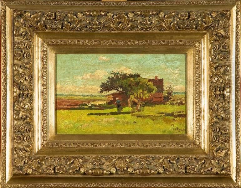 Femme Au Verger Oil Painting by Adrien Josef Heymans