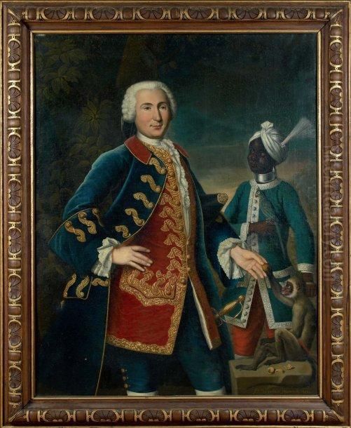 Le Capitaine De Vire-du-liron-de-montivers Aux Indes Oil Painting by Francois Dagobert Jouvenet