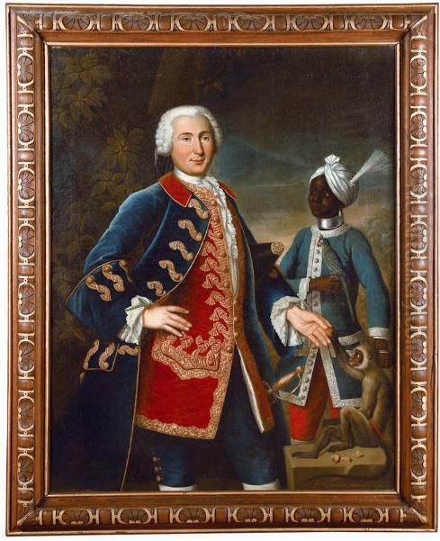Le Capitaine De Vire Du Liron De Montivers Aux Indes. Oil Painting by Francois Dagobert Jouvenet