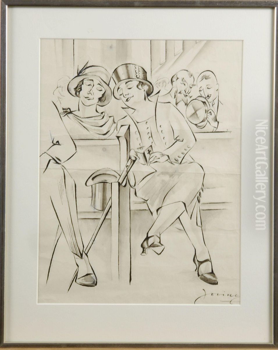 IKyrkbanken Oil Painting by Torsten Jovinge