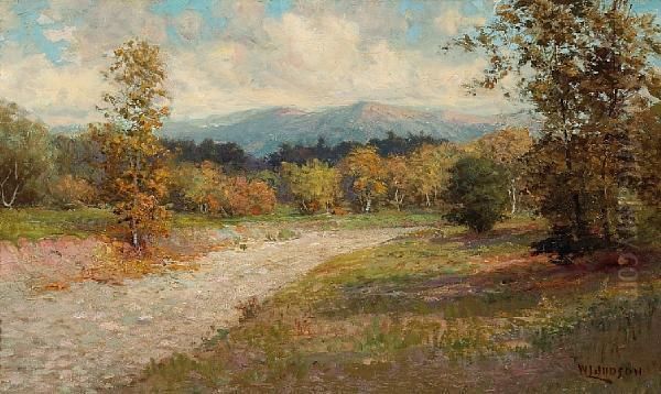 In The Foothills In Fall Oil Painting by William Lee Judson