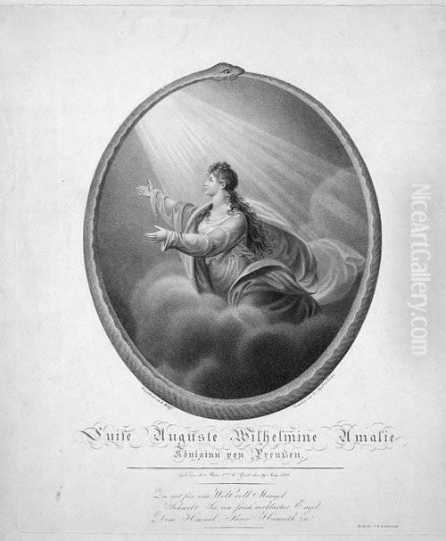 Verklarung Der Konigin Luise Vo Oil Painting by Friedrich Jugel