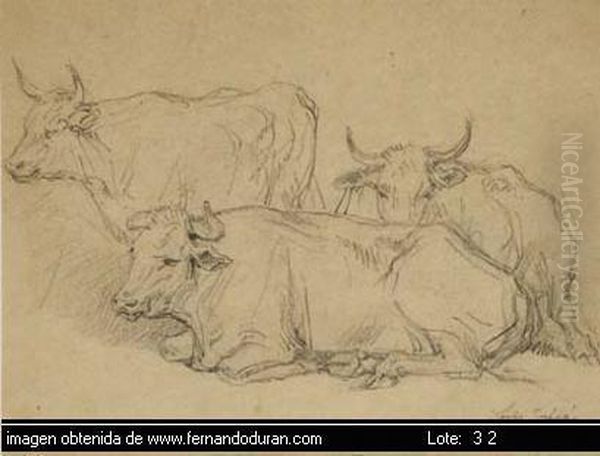 Sin Titulo Oil Painting by Luis Julia Y Carrere