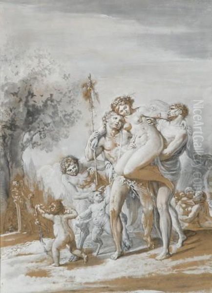 Bacchanale Oil Painting by Simon Julien De Parme