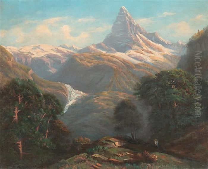 Matterhorn Oil Painting by Henri Philippe George Julliard