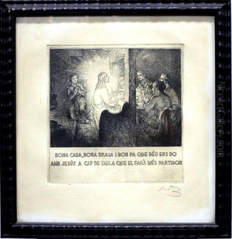 Bendicion Dela Mesa Oil Painting by Joan Junceda