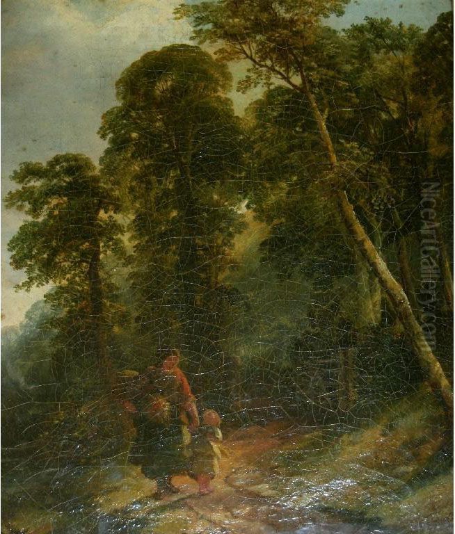 Near Dovedale, Derbyshire Oil Painting by Henry Jutsum