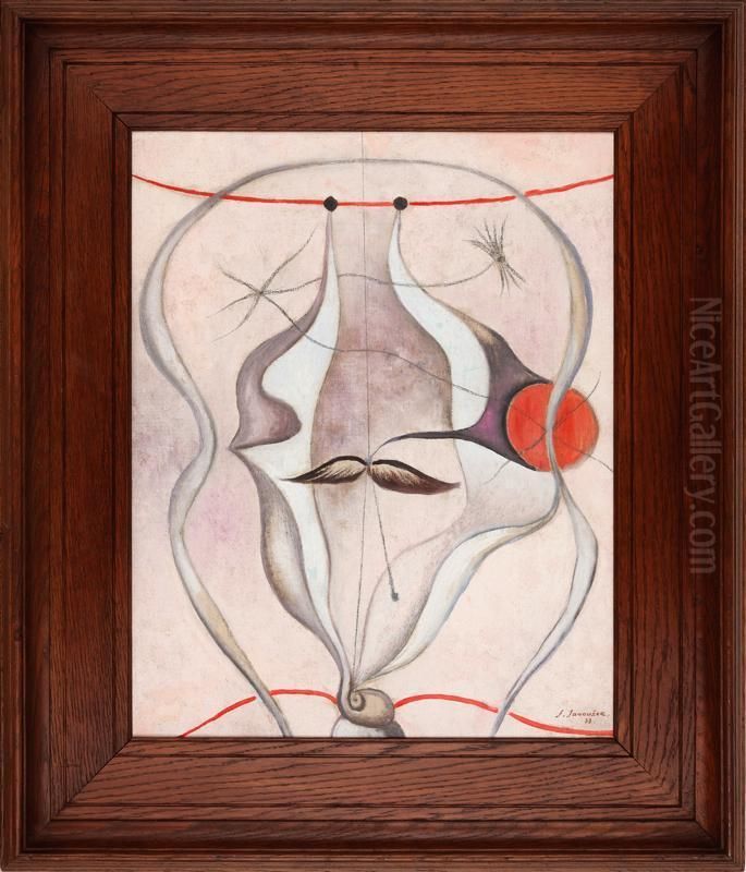 Hlava Muze (la Tete De L'homme) Oil Painting by Frantisek K Janousek