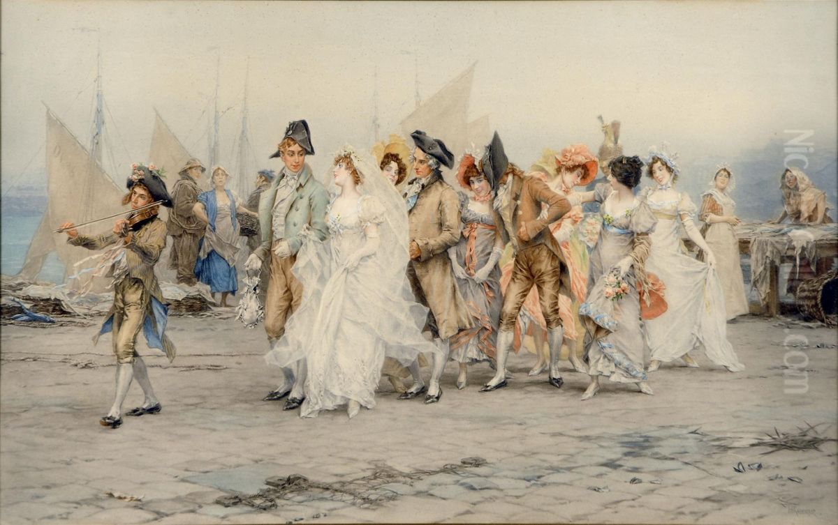 Le Mariage Oil Painting by Frederick Hendrik Kaemmerer