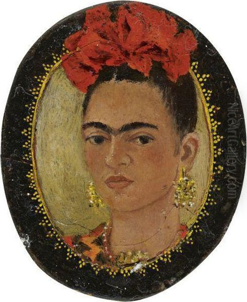 Autorretrato En Miniatura Oil Painting by Frida Kahlo