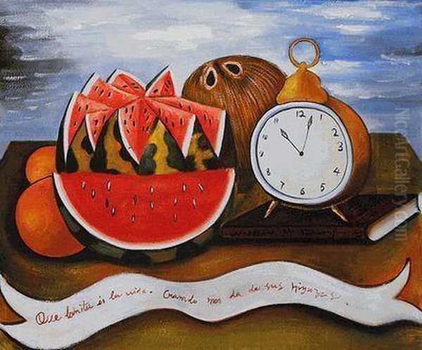 How Beautiful Life Is When It Gives Us Its Riches Oil Painting by Frida Kahlo