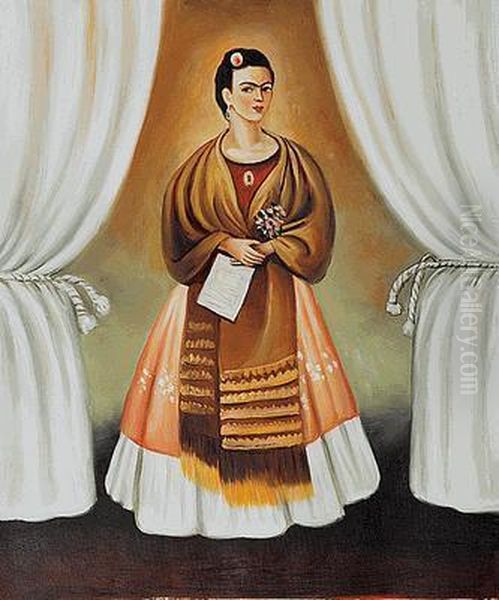 Self Portrait Oil Painting by Frida Kahlo