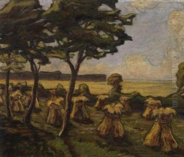 Kornfelder Oil Painting by Heinrich Kamps