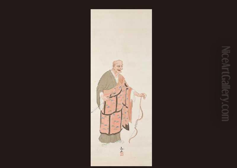 Sanpei Figure Oil Painting by Shimomura Kanzan