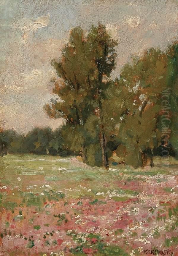 Springtime Oil Painting by Anton Hans Karlinsky
