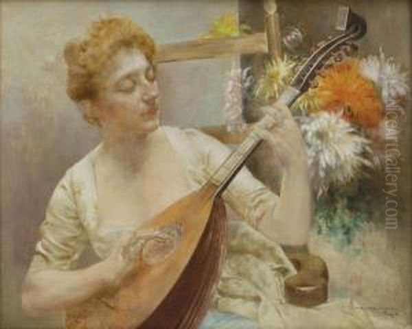 Romanta Oil Painting by Bertalan Karlovszky