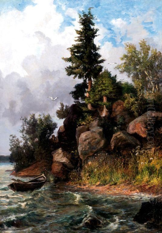 Pejzaz Nadmorski Oil Painting by Jelena Karlowna Wrangel