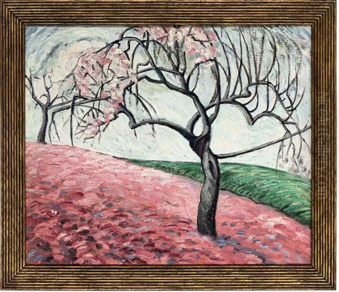 Blossom Tree Oil Painting by Edward Mcknight Kauffer