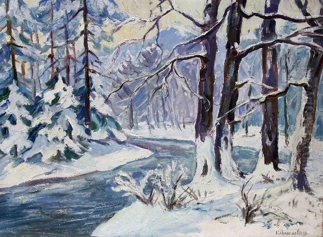 Winter Fairy Tale Oil Painting by Hristo Kavarnaliev