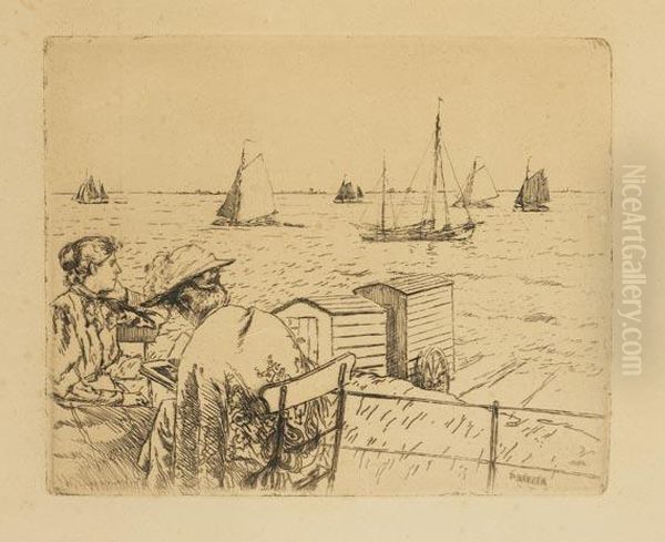 An Der Elbe Oil Painting by Jean Paul Kayser