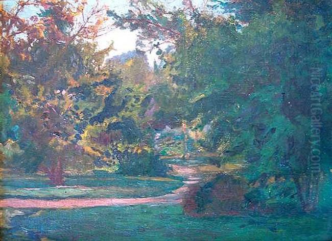 Ogrod Oil Painting by Eugeniusz Kazimirowski