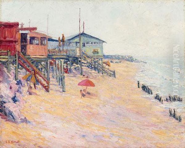 Beach Scene Oil Painting by Susette Inloes S. Keast