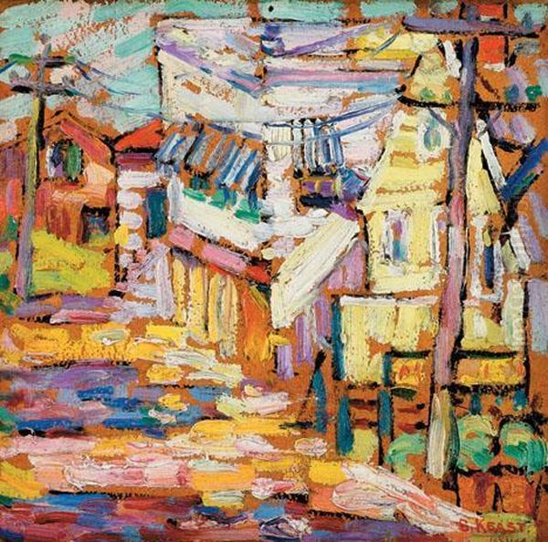 Sketch Of Rocky Neck Oil Painting by Susette Inloes S. Keast