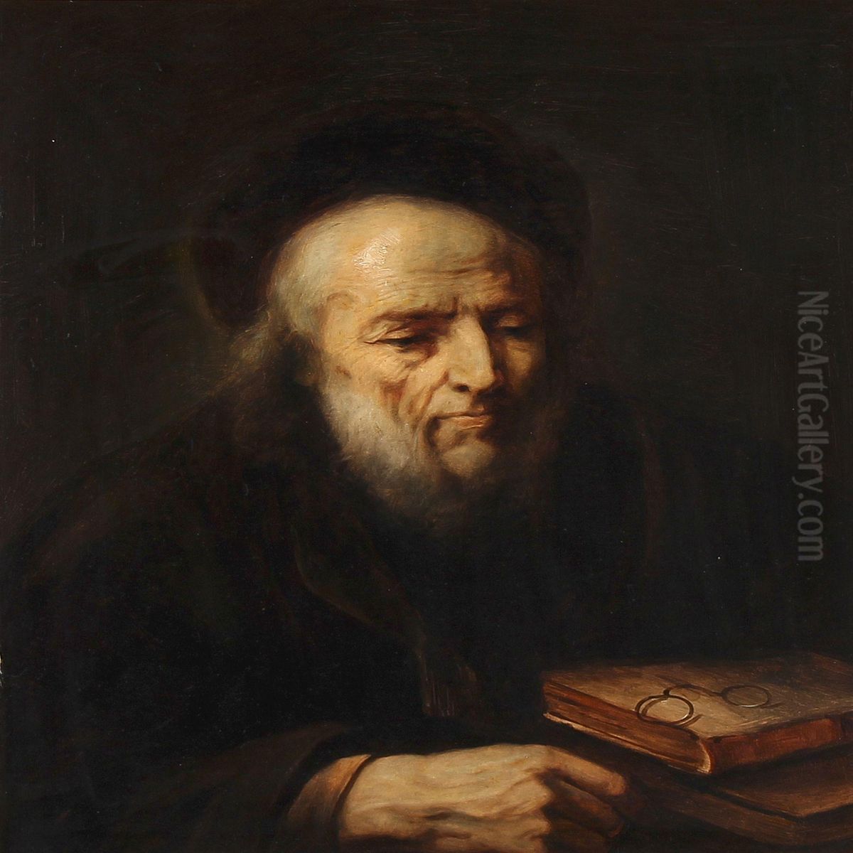 A Learned Gentleman Oil Painting by Bernhard Keil, Monsu Bernardo