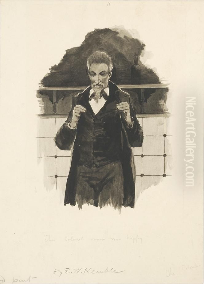 Three Drawings. All Original Illustrations For Oil Painting by Edward Windsor Kemble