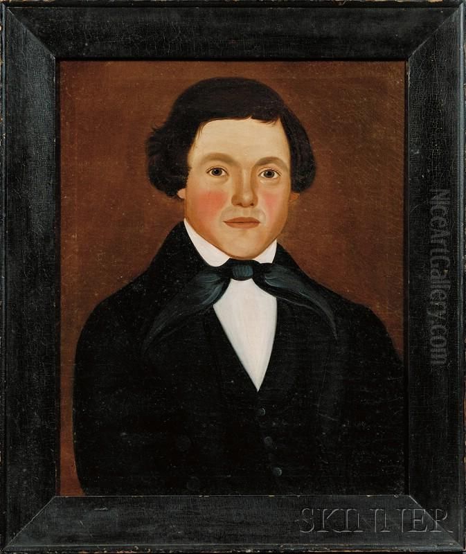 Portrait Of A Young Man. Oil Painting by William W. Kennedy