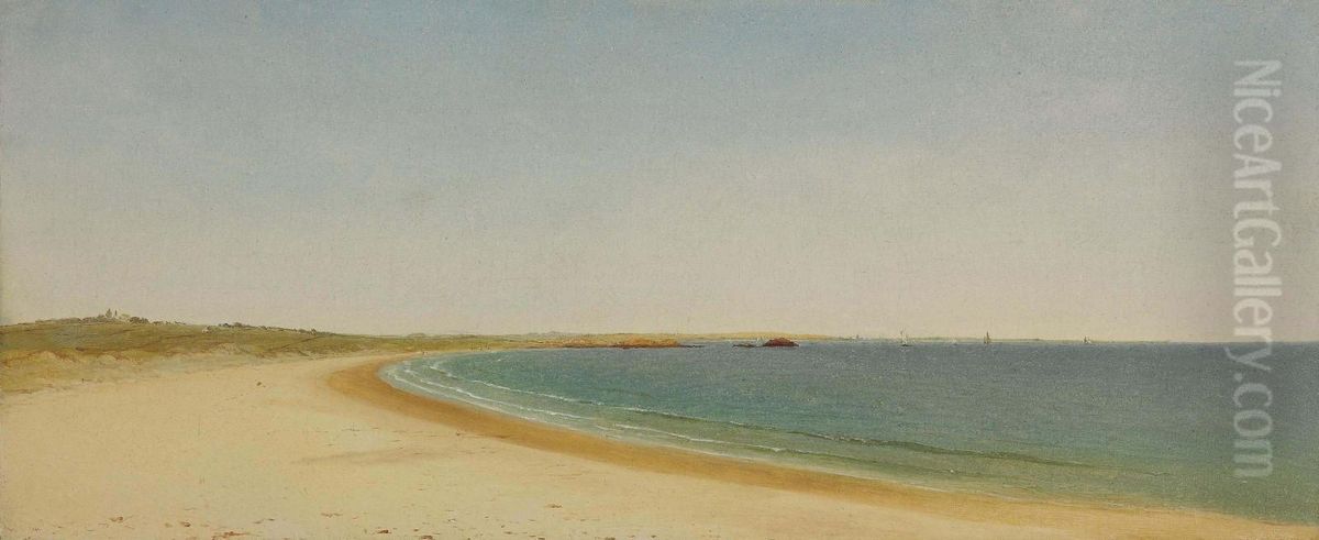 Near Newport, Rhode Island Oil Painting by John Frederick Kensett