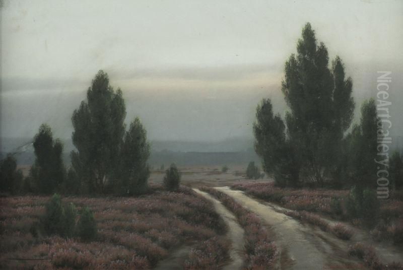 Heidelandschaft Oil Painting by Carl Kenzler