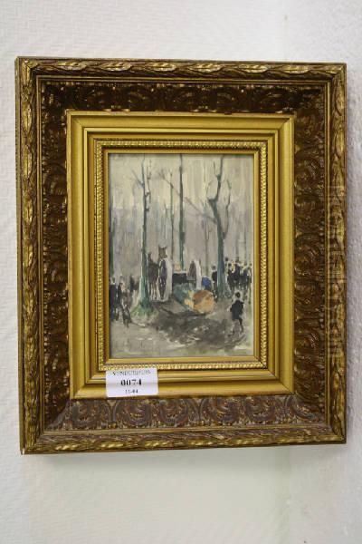 Houthakkers En Mallejan Oil Painting by Anna Elisabeth Kerling