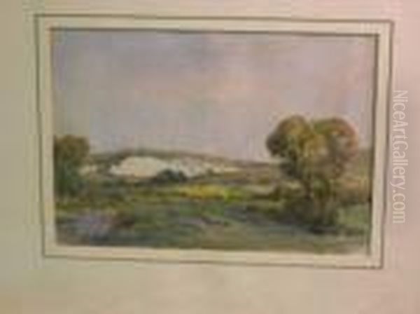 Sussex Southdowns Oil Painting by Frederick James Kerr