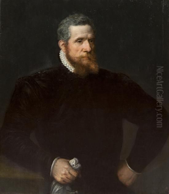 Portrait Of A Man Oil Painting by Adriaen Thomasz. Key