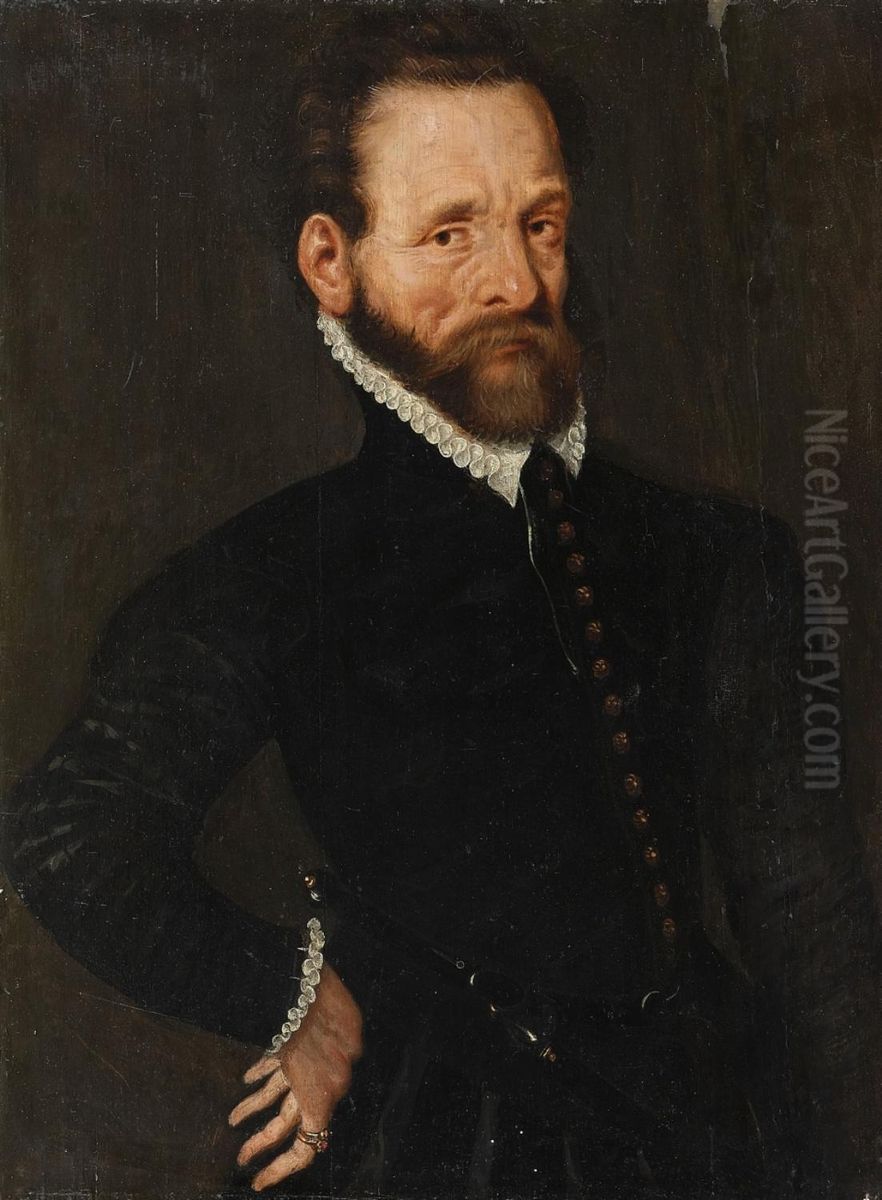 Bildnis Einesherren Oil Painting by Adriaen Thomasz. Key