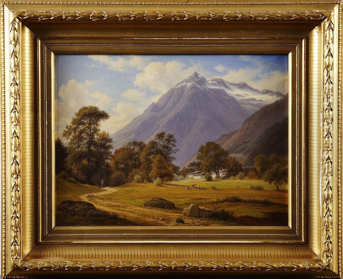 Alplandskap Oil Painting by Frederik Kiaerskou