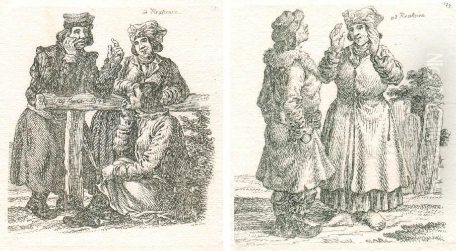 Od Krakowa Oil Painting by Kajetan Wincenty Kielisinski