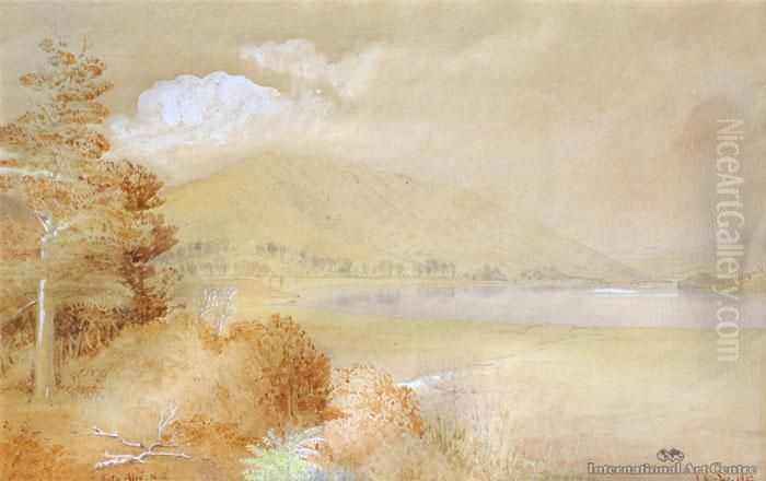 Roto Aire With Tongariro Oil Painting by John Kinder