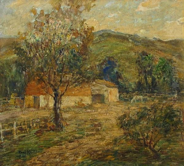 The Red Barn Oil Painting by Paul King